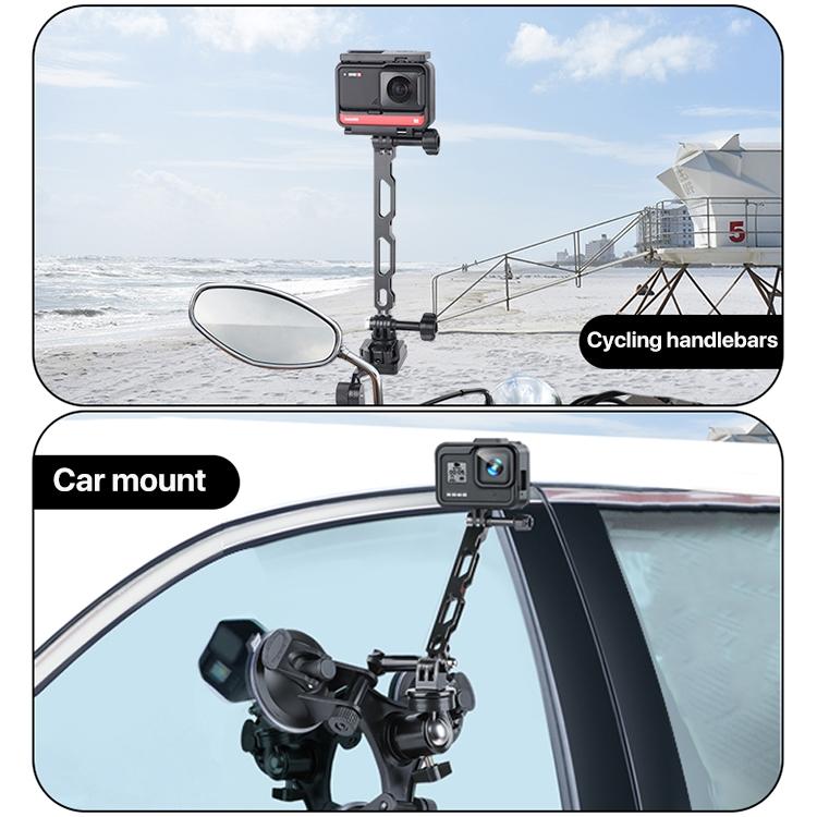 Aluminum Extension Arm With Hollow Grip - 20Cm - Black