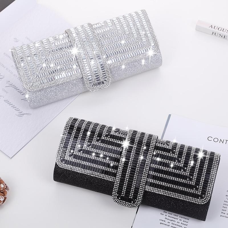 Black Shoulder Bag For Ladies Elegant Hand Messenger - Silver