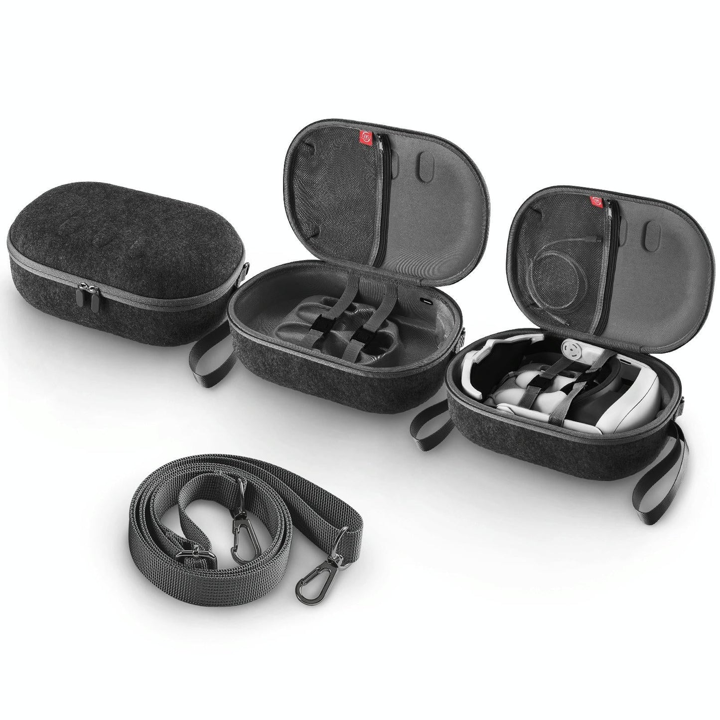 Protective Vr Storage Bag For Apple Vision Pro / Meta Quest 3 Glasses - Black