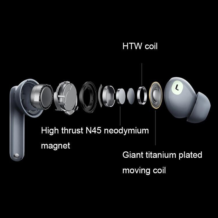 Wireless Active Noise-cancelling Earbuds for Music and Gaming - White