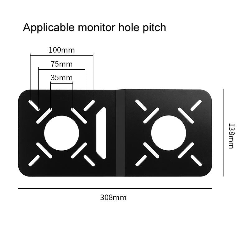 Universal Vesa Mount for Computer Monitor Router and Tablet - Black