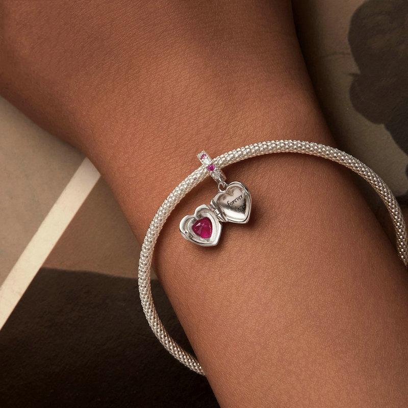 925 Sterling Silver Love Heart Pendant Diy Beads