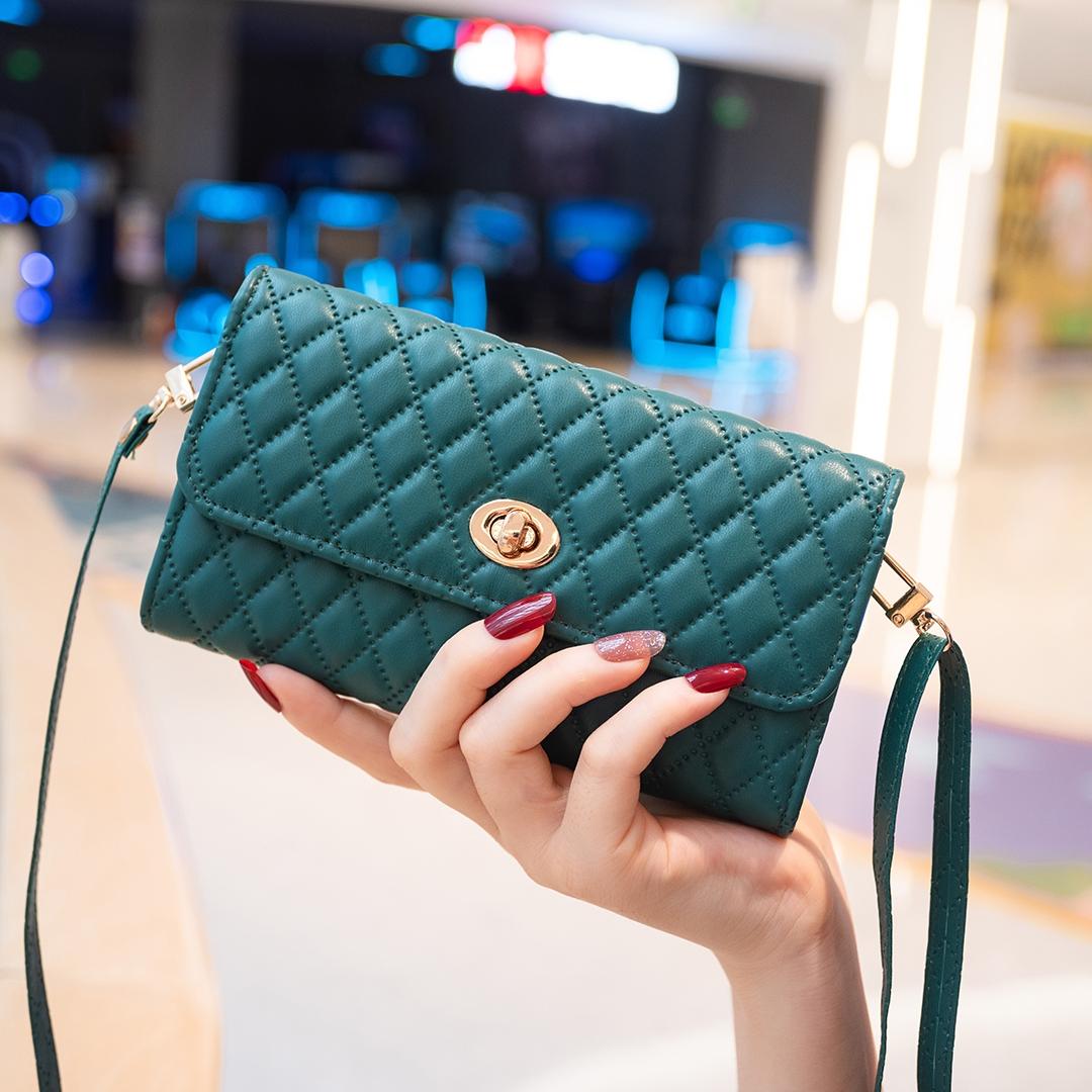 Horizontal Pu Crossbody Shoulder Bag - Green