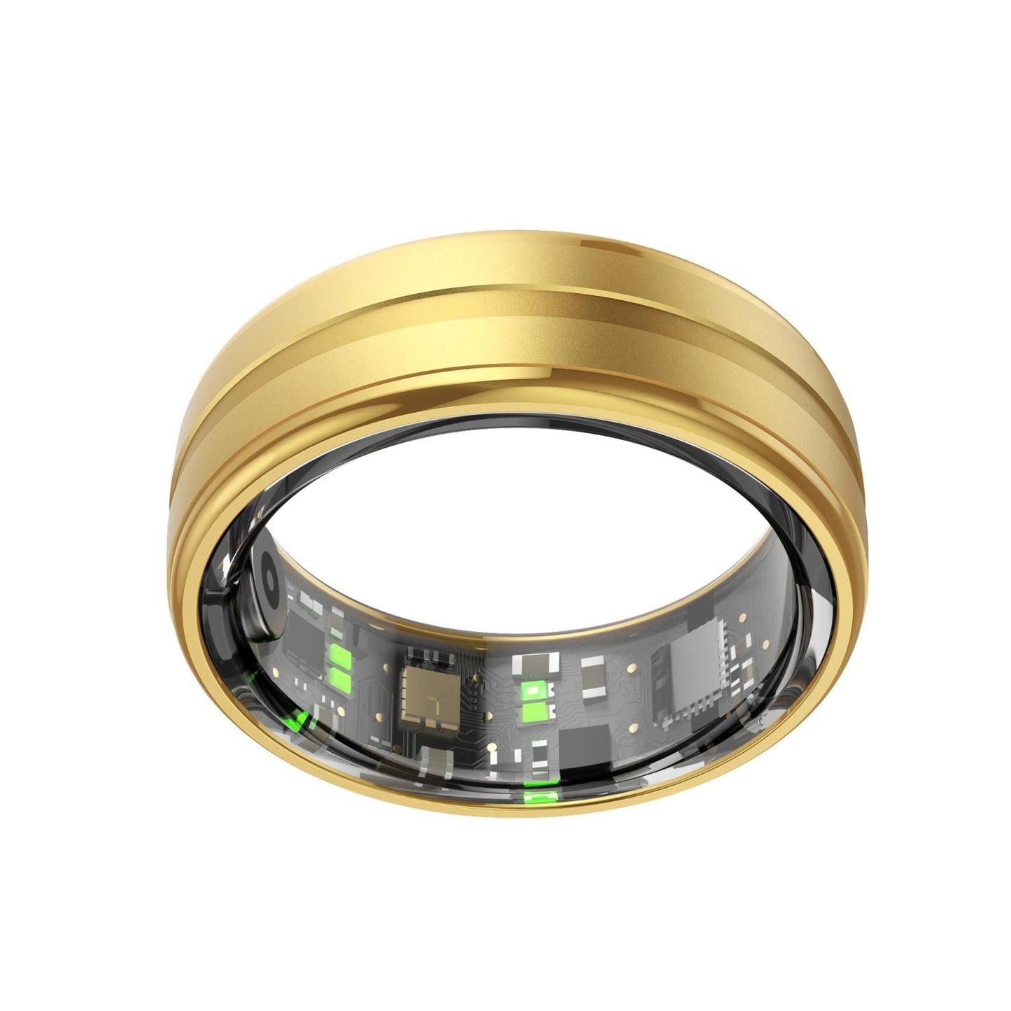 Smart Ring With Heart Rate Blood Oxygen & Sleep Monitoring - Size 10 - Black
