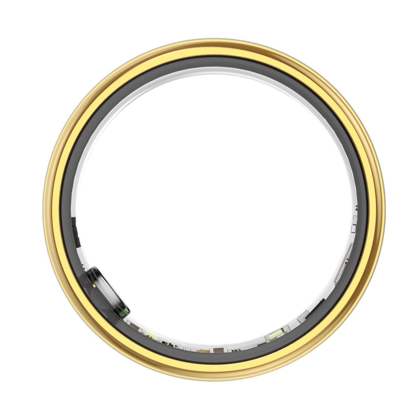 Smart Ring With Heart Rate Blood Oxygen & Sleep Monitoring - Size 10 - Black