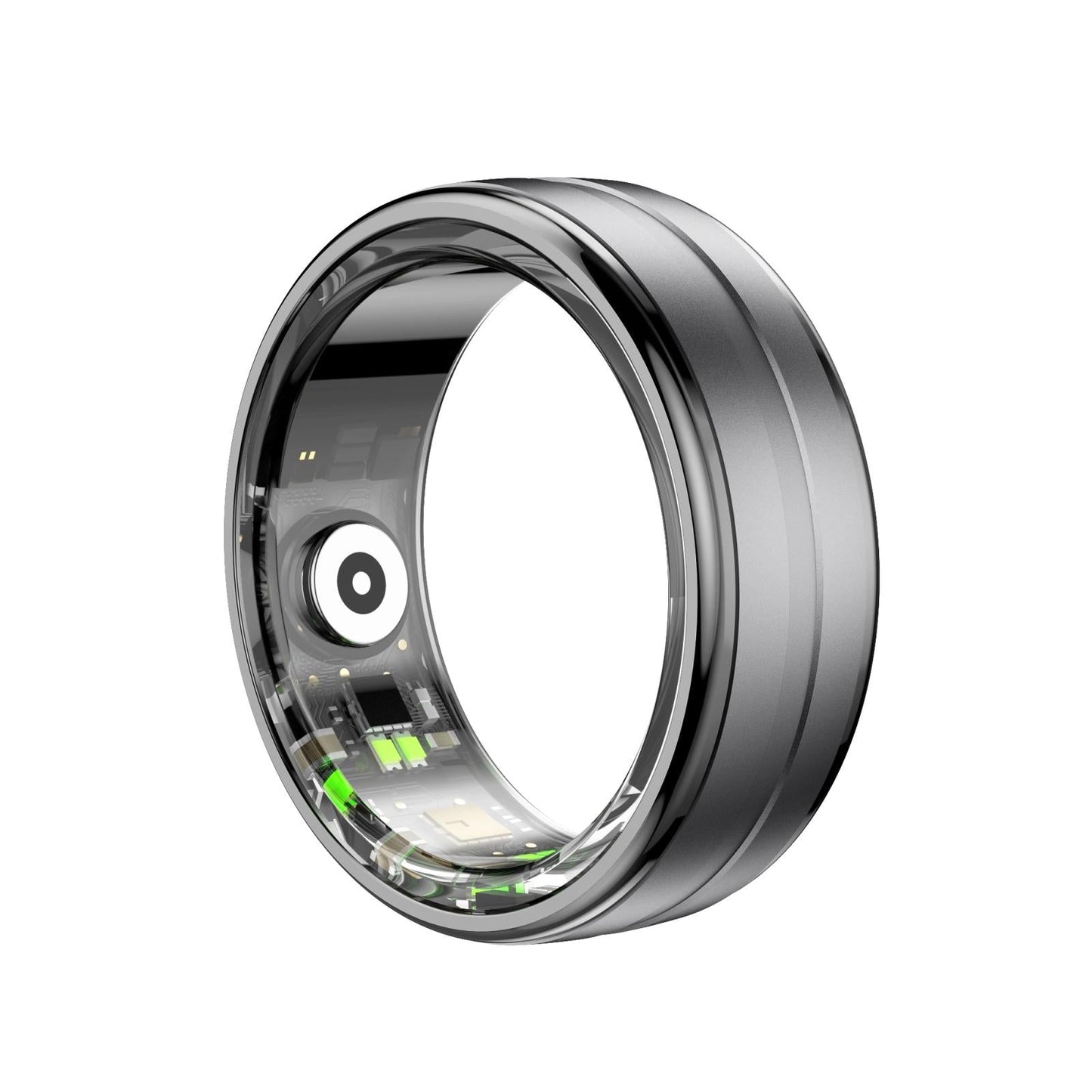 Smart Ring With Heart Rate Blood Oxygen & Sleep Monitoring - Size 10 - Black
