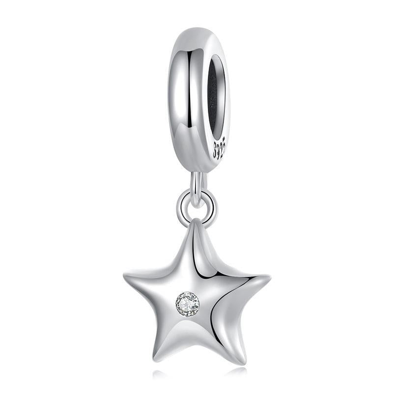 925 Sterling Silver Oxidized Star Bracelet With Beads