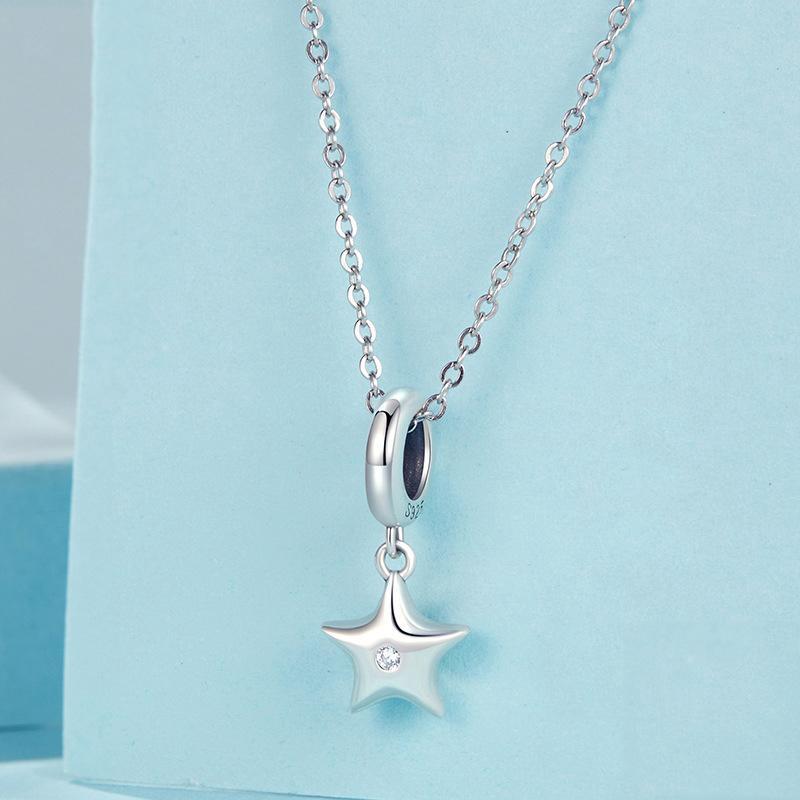 925 Sterling Silver Oxidized Star Bracelet With Beads