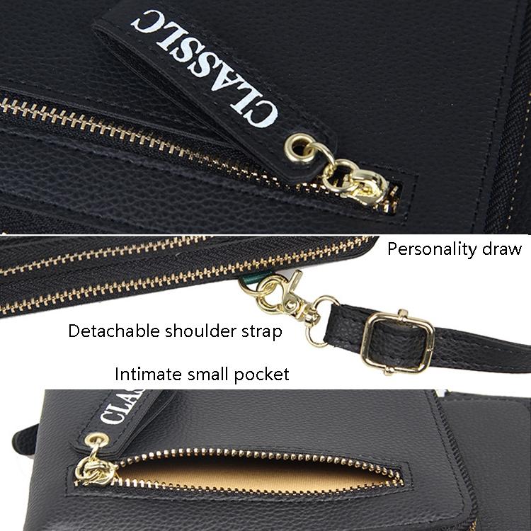 Red Pu Mobile Phone Bag For Women Large Capacity