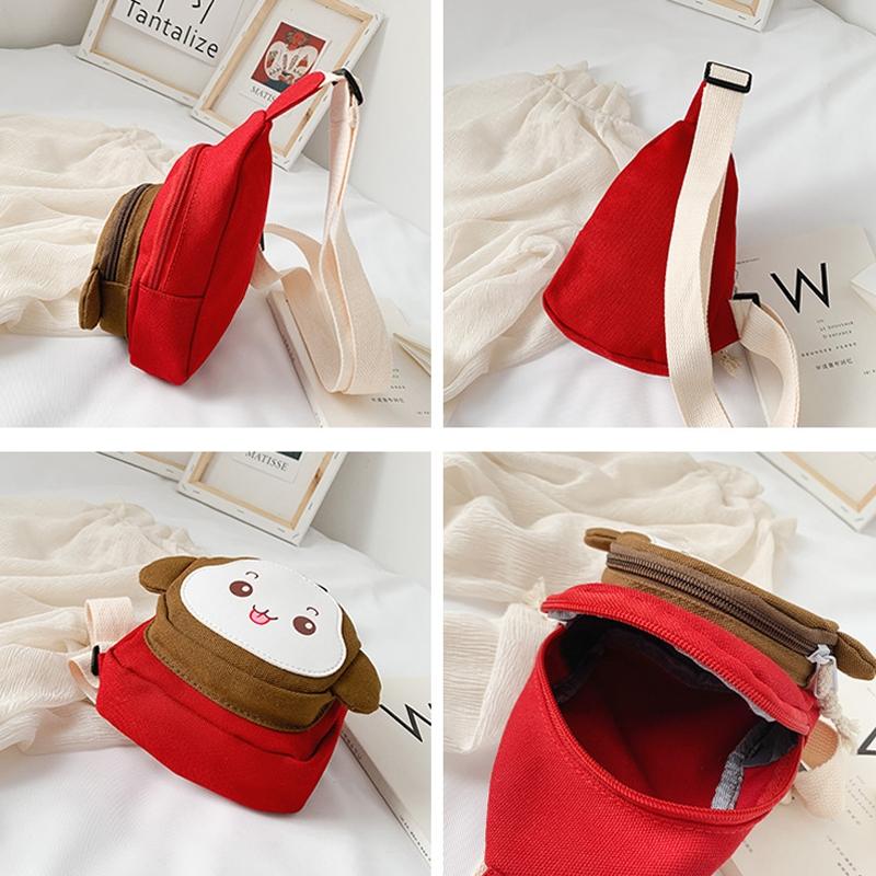 Adorable Monkey Crossbody Bag For Kids - Yellow