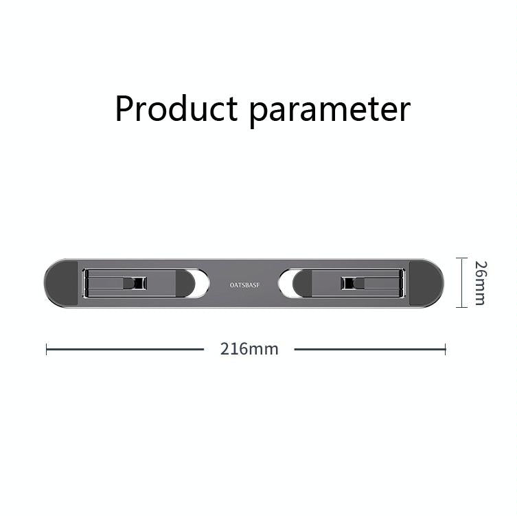 Foldable Laptop Stand with Fan and Heater - Portable and Adjustable - Silver