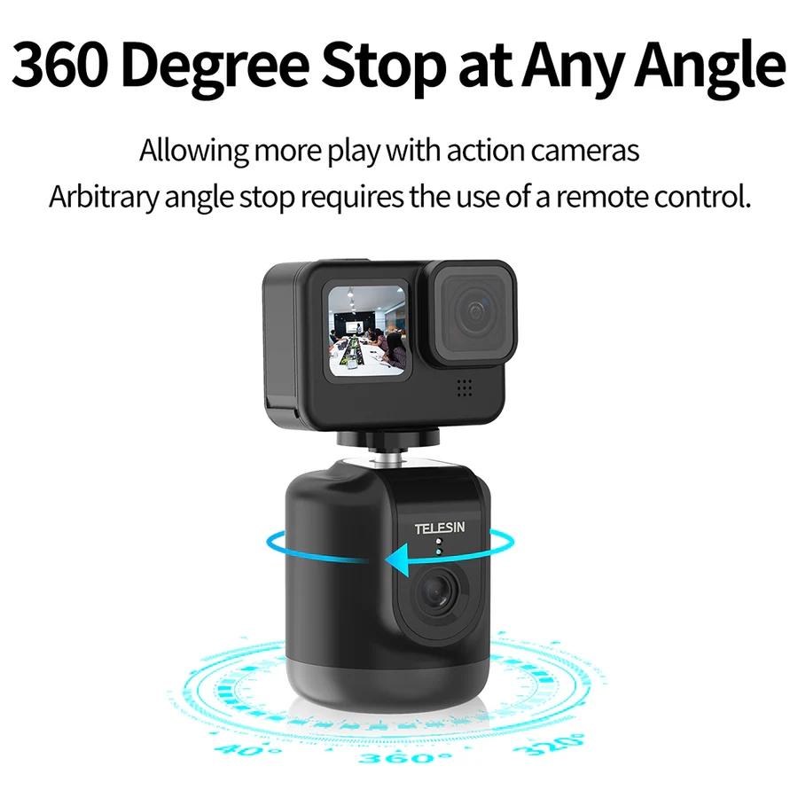 Intelligent 360 Degree Follow Gimbal Camera with Ai Face Recognition - Black