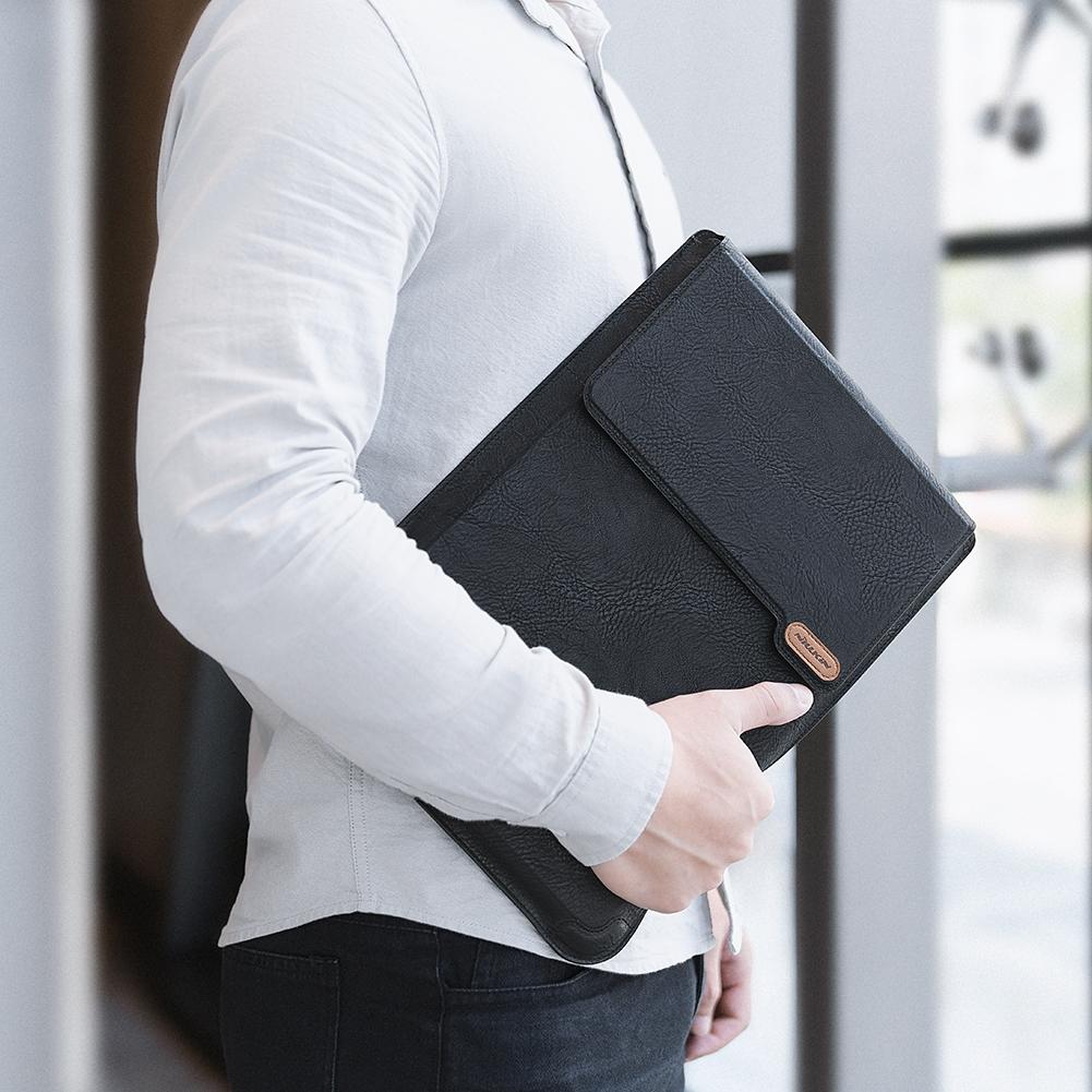 14.0 Inch Water Wave Texture Laptop Sleeve - Versatile Design - Black