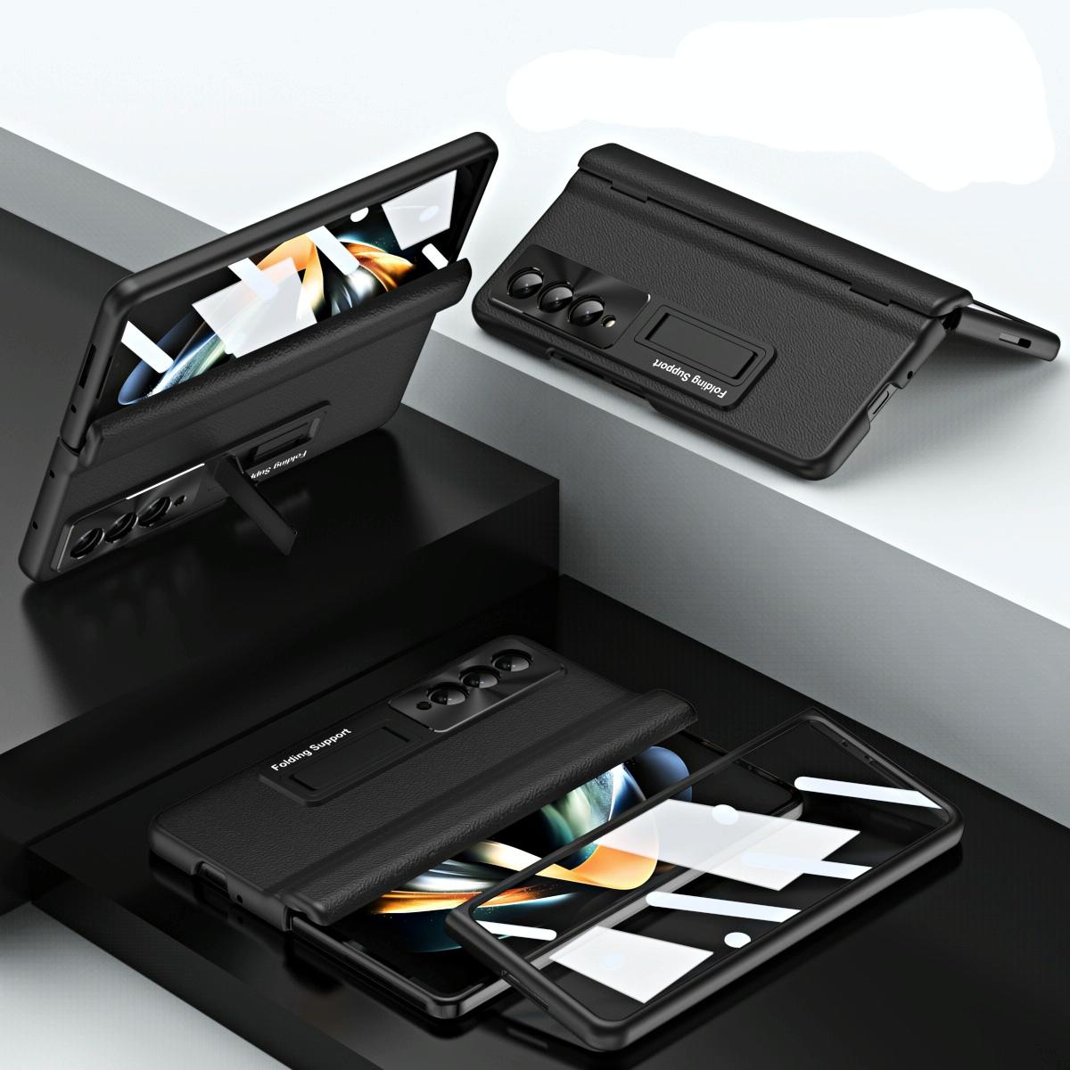 Foldable Full Body Case for Samsung Galaxy z Fold 4 / 5g - 360 Degree Folding - Coffee