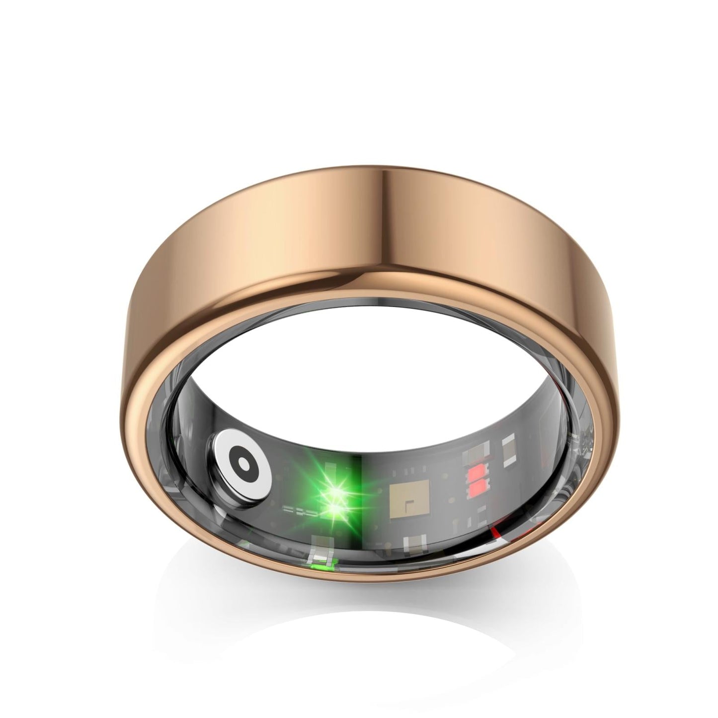 Smart Ring With Heart Rate Blood Oxygen Sleep Monitoring & Sports Modes - Size 10 - Black