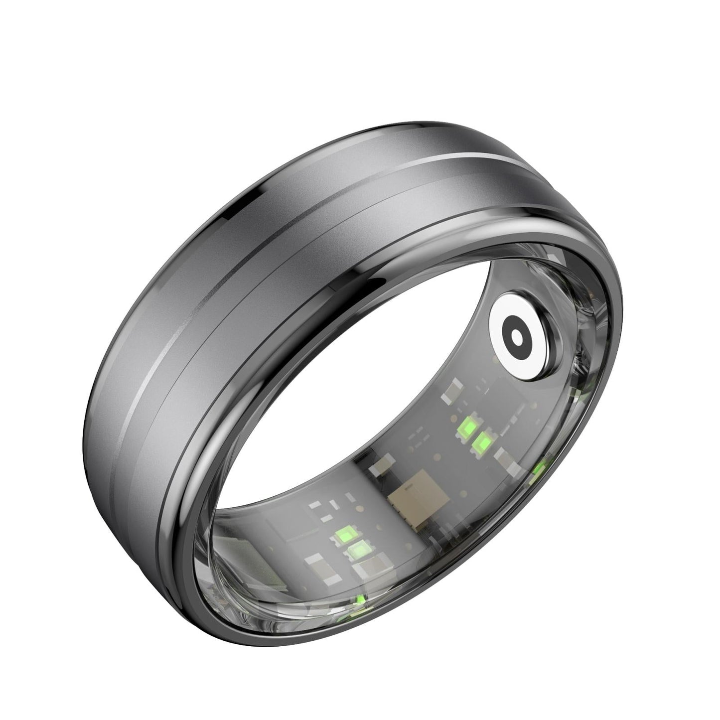 Smart Ring With Heart Rate Blood Oxygen & Sleep Monitoring - Size 11 - Black