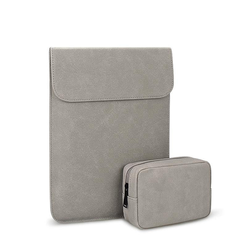 11.6-12.5 Inch Ultra-thin Notebook Liner Bag with Small Bag - Pu02 - Pink