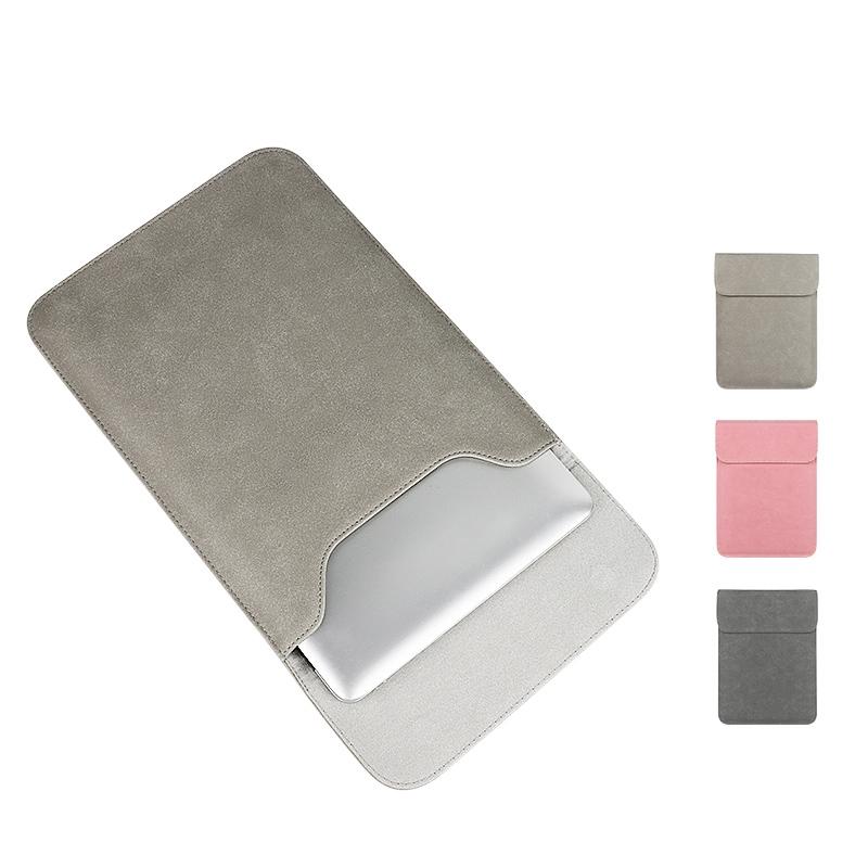 11.6-12.5 Inch Ultra-thin Notebook Liner Bag with Small Bag - Pu02 - Pink