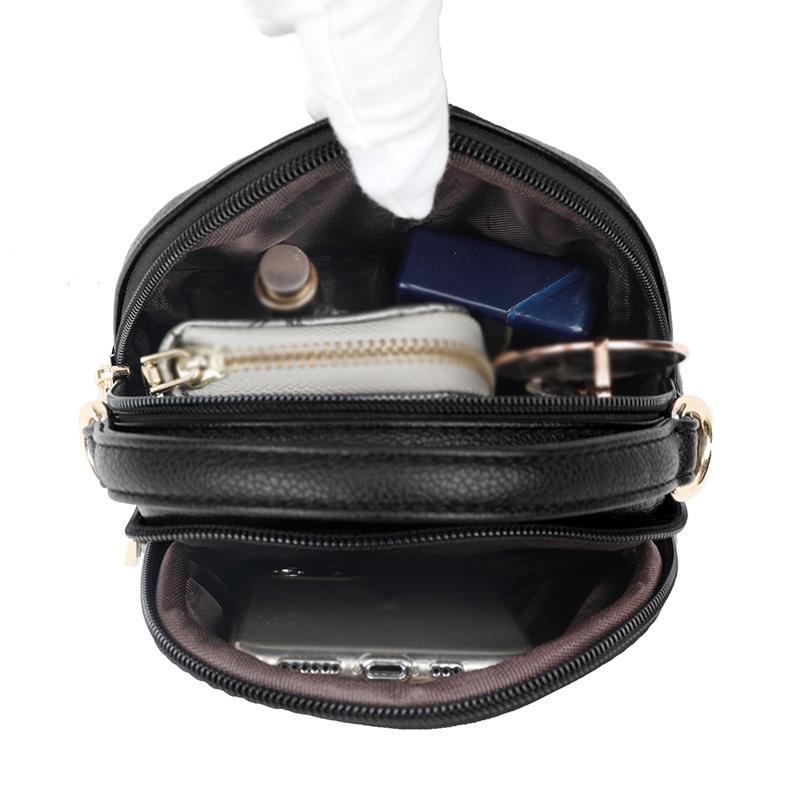 Multi Compartment Shoulder Bag For Women - Red