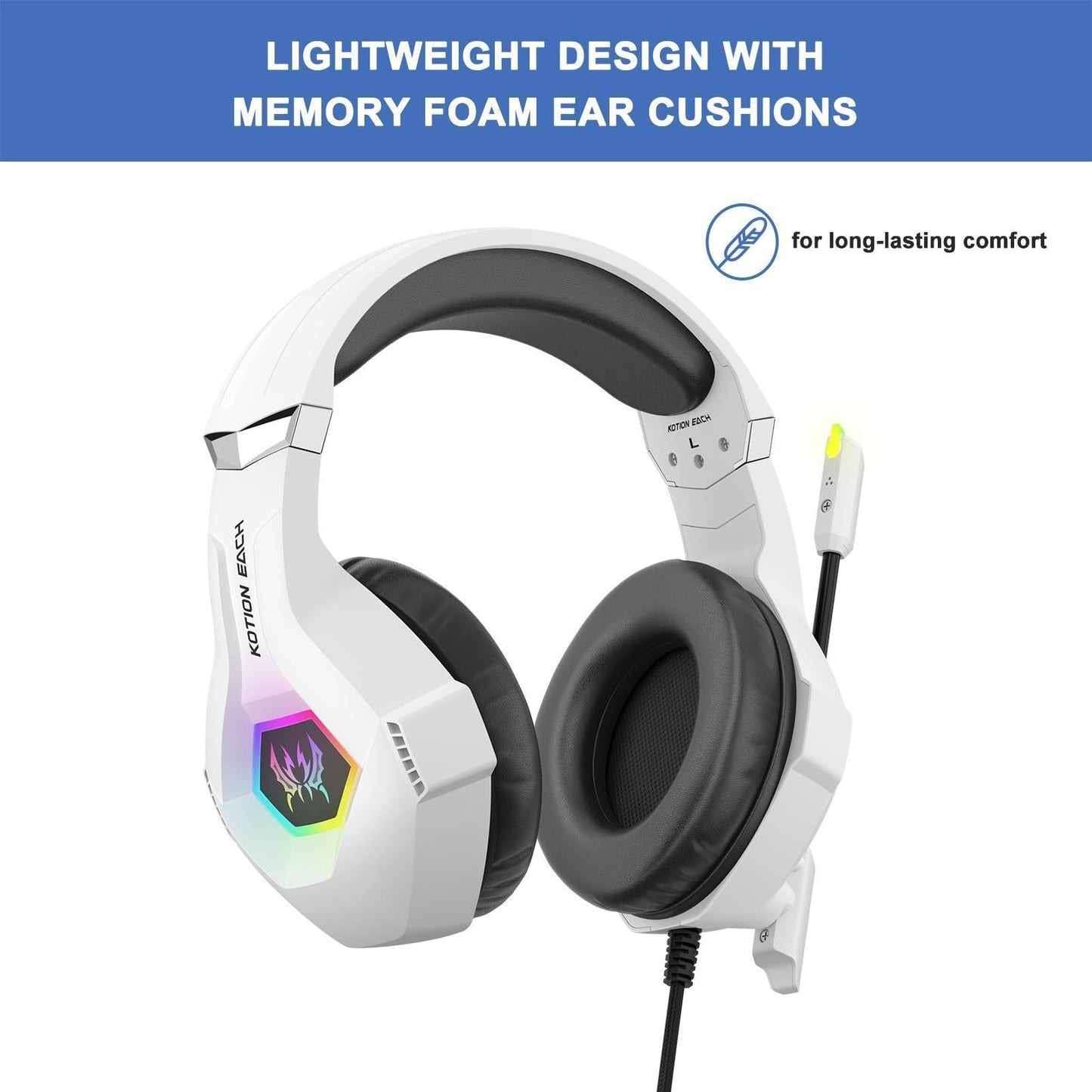 Omni Esports Headset With Mic 1.9M Length - Blac