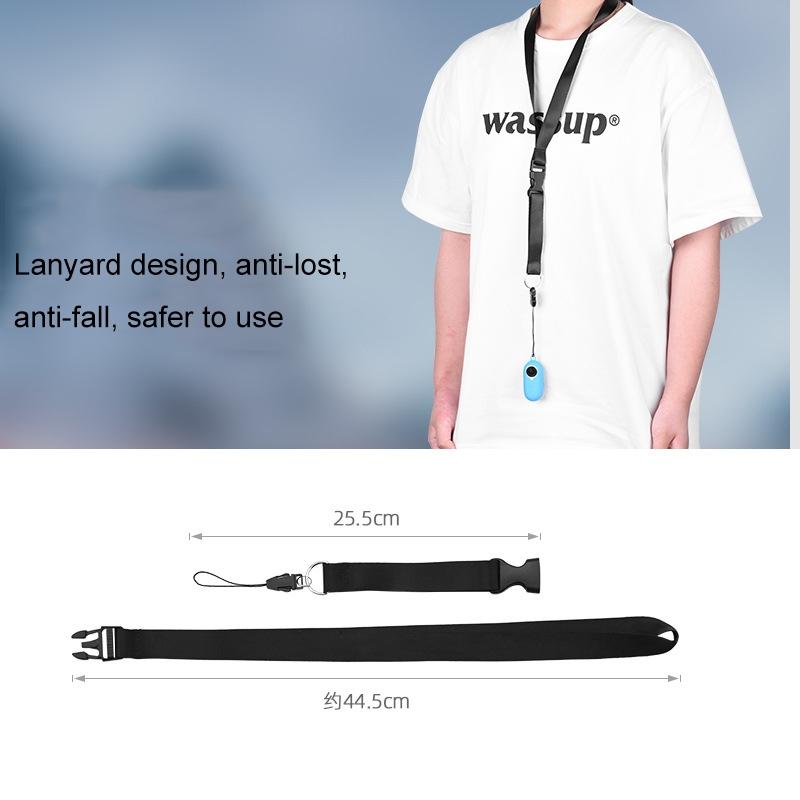 Silicone Camera Case Set with Lanyard for Insta360 Go2 - Black
