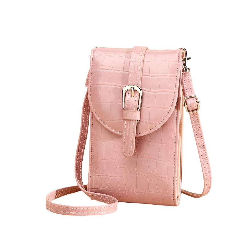 Stylish Crocodile Print Shoulder Bag - Red
