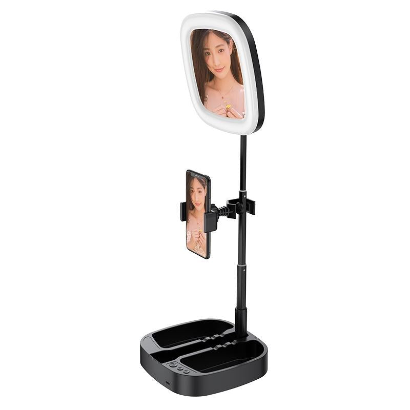 Portable Folding Desktop Live Broadcast Light Stand - White