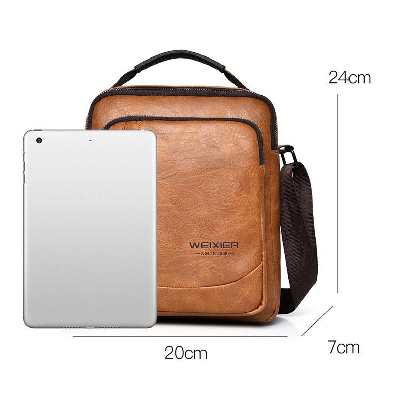Waterproof Business Crossbody Bag Large Capacity - Black