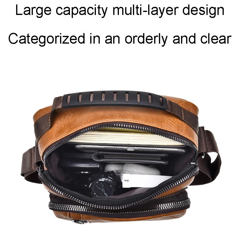 Waterproof Business Crossbody Bag Large Capacity - Black