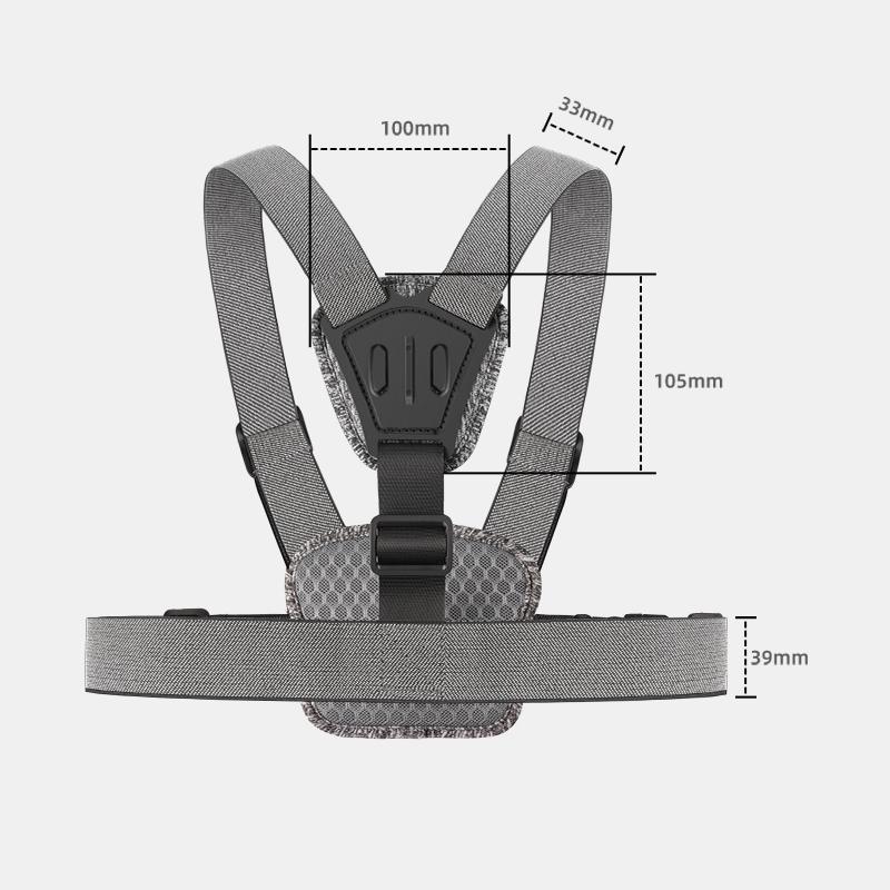 Adjustable Chest Strap with Mount and Screw - 6 In 1 Phone Clamp