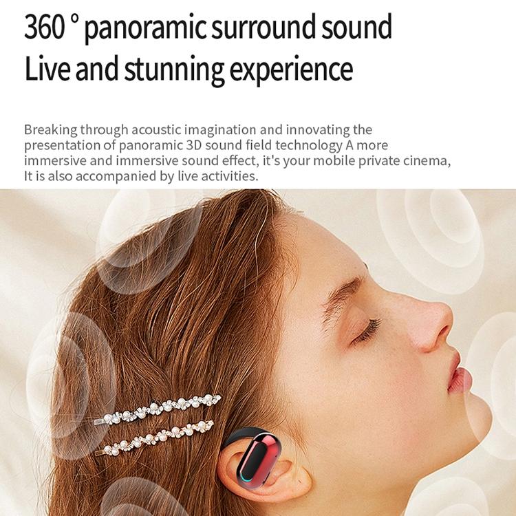Rotatable Bluetooth Sports Earphones with Noise Reduction - Pure Black