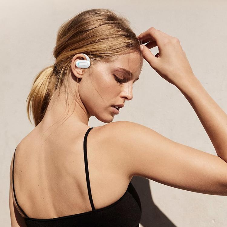 Rotatable Bluetooth Sports Earphones with Noise Reduction - Pure Black