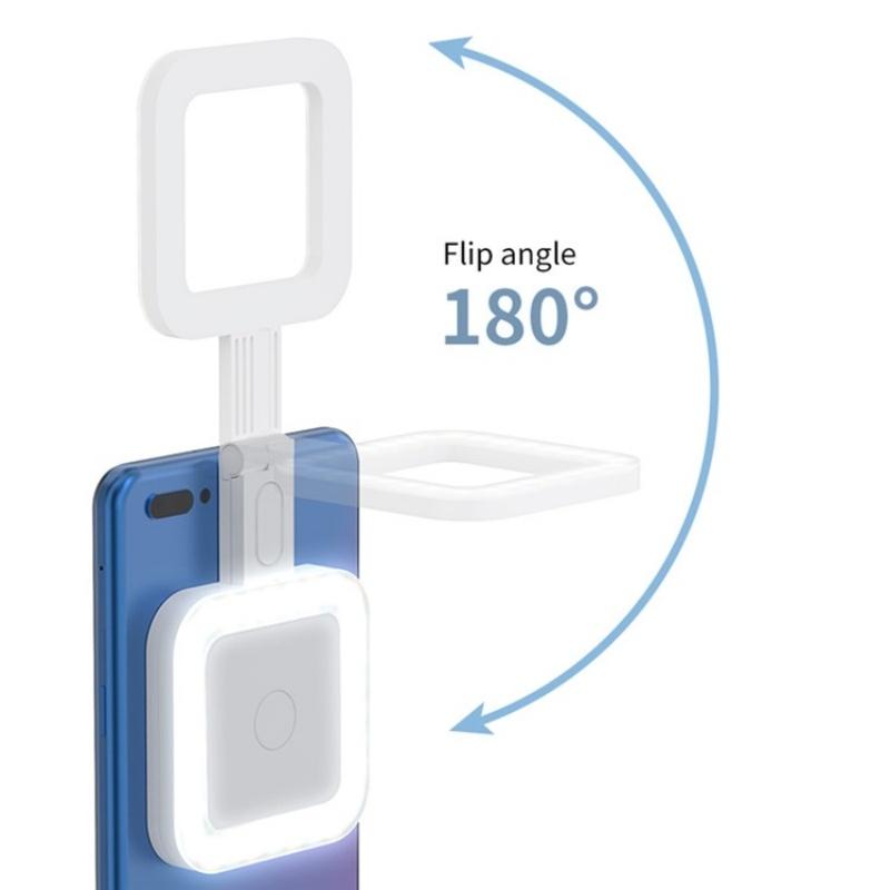 Portable Magnetic Selfie Light for Live Streaming and Skin Beauty - Black