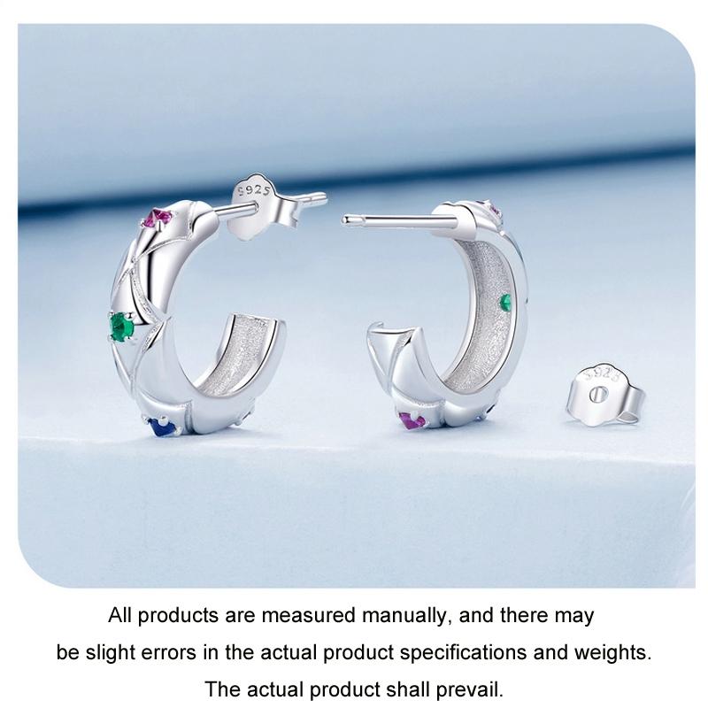 925 Sterling Silver Vintage Diamond Pattern Earrings