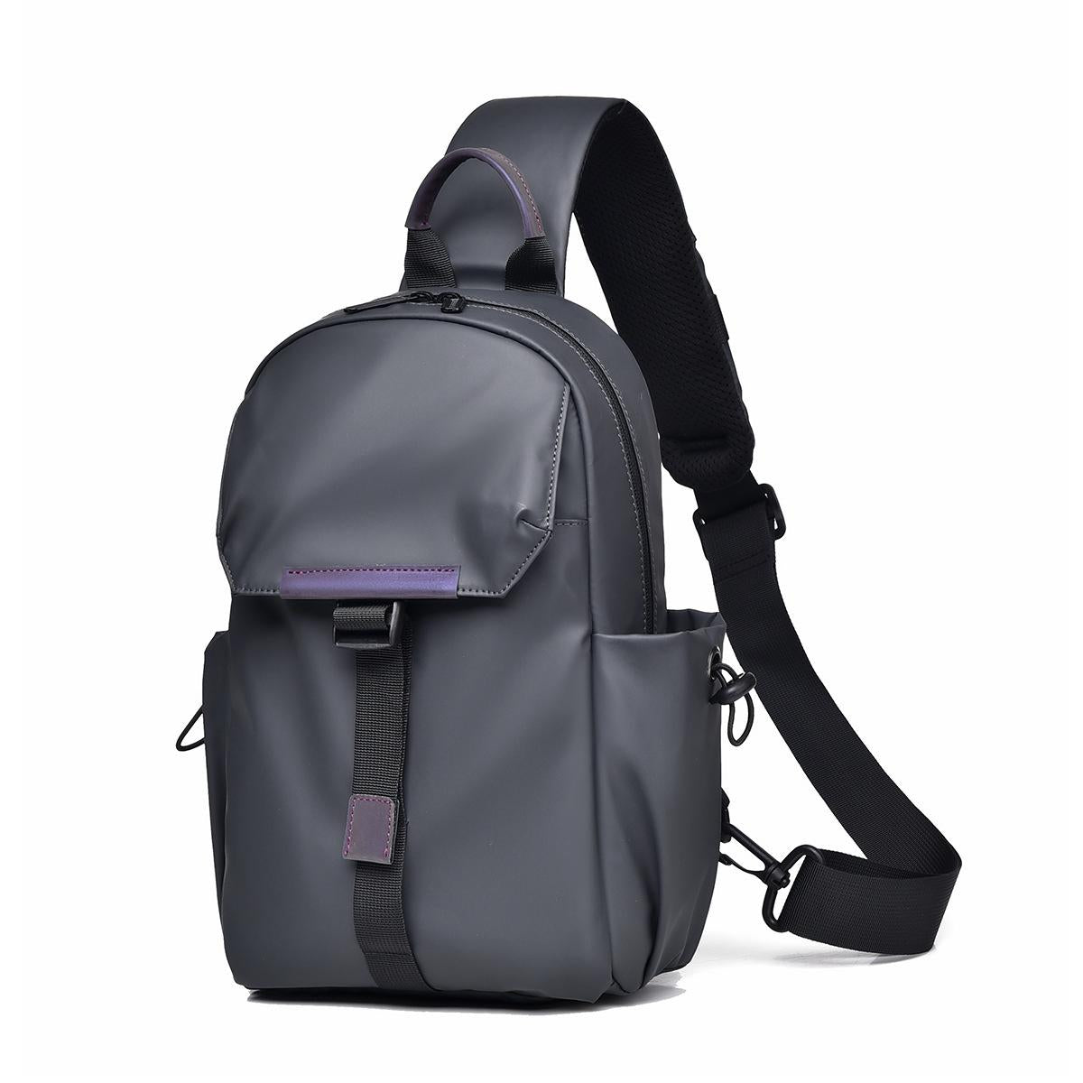 Lightweight Waterproof Men Chest Bag Cycling Shoulder Bag - Black