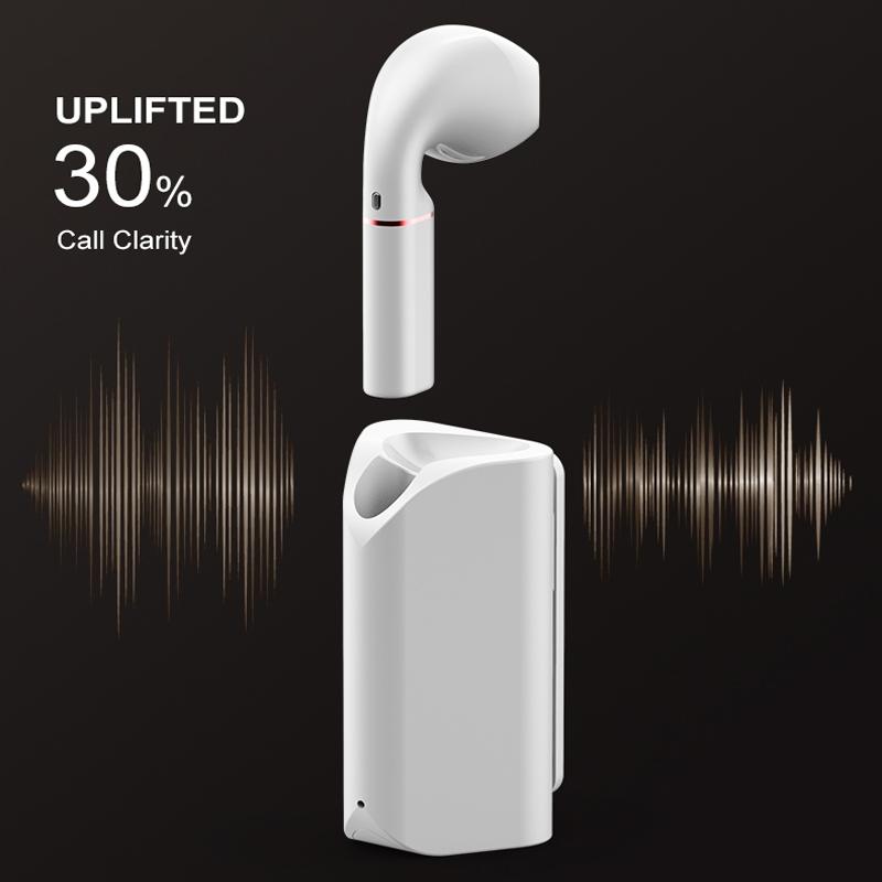 Mini Wireless Bluetooth Car Earphone with Mic - Business Driving - Black