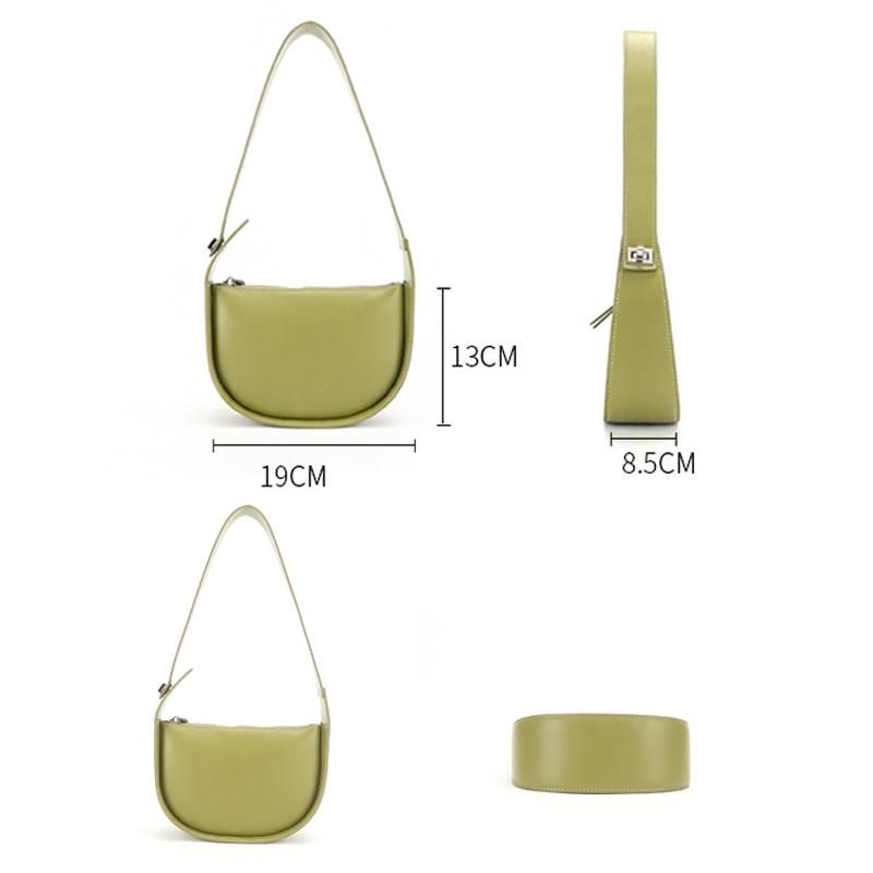 Vintage Semi Circular Underarm Bag White
