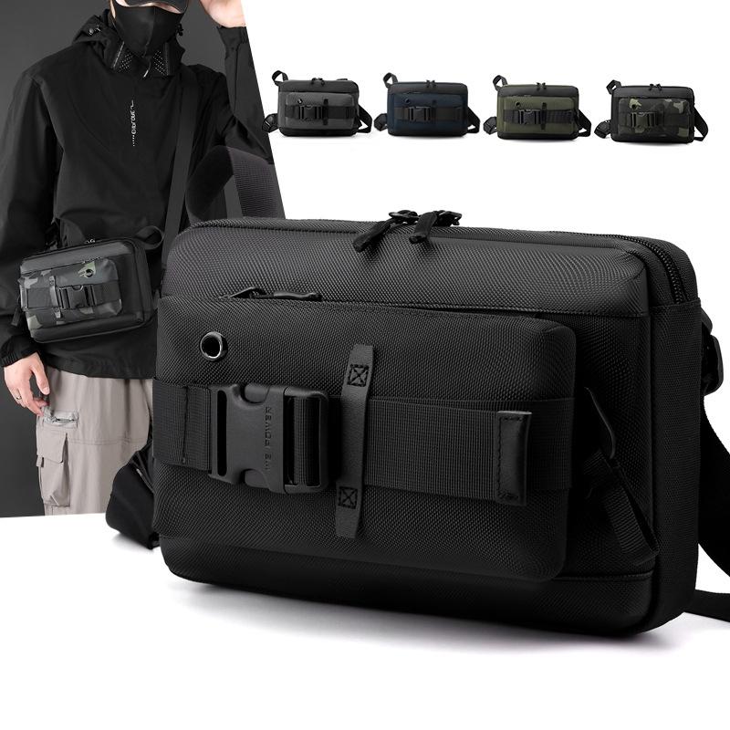Functional Men Chest Bag Versatile Messenger Bag For Everyday Use - Black