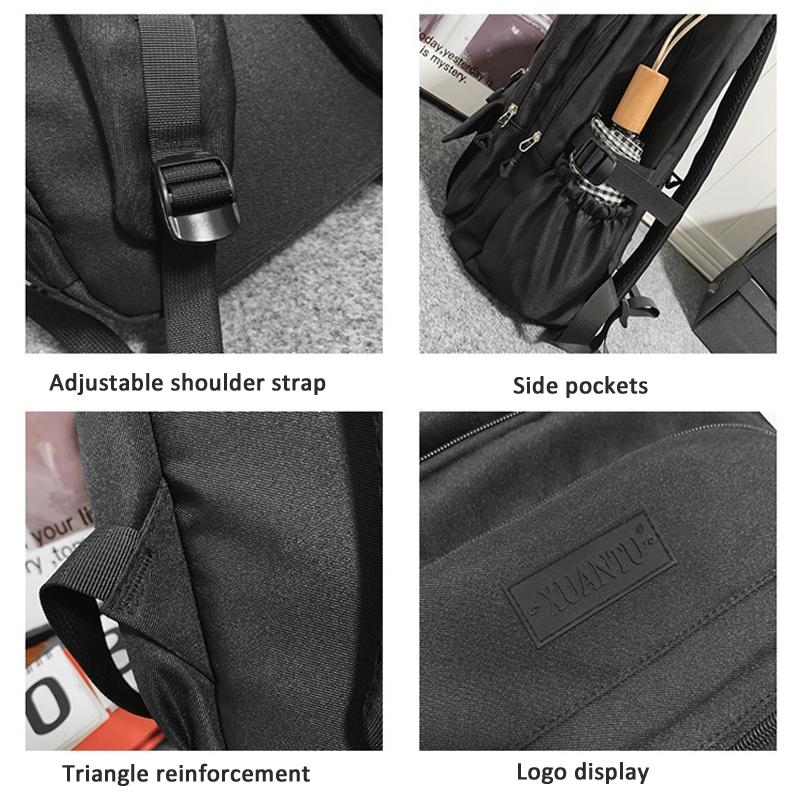 Simple Oxford Cloth Travel Backpack For Students 45 X 31 X 18Cm - Black