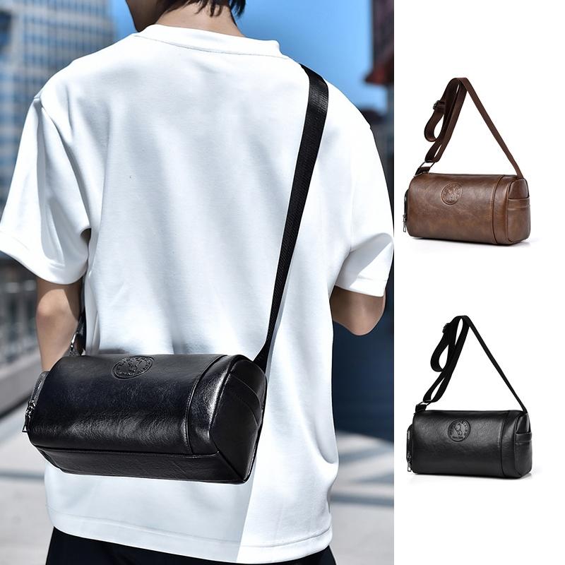 Waterproof Men Crossbody Backpack Large Capacity - Black