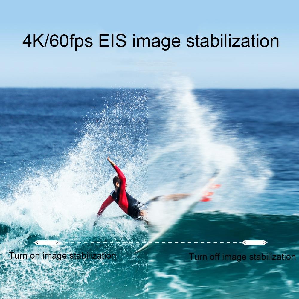 Outdoor Waterproof Dual Screen Wifi Sports Camera with Anti-shake Hd Video