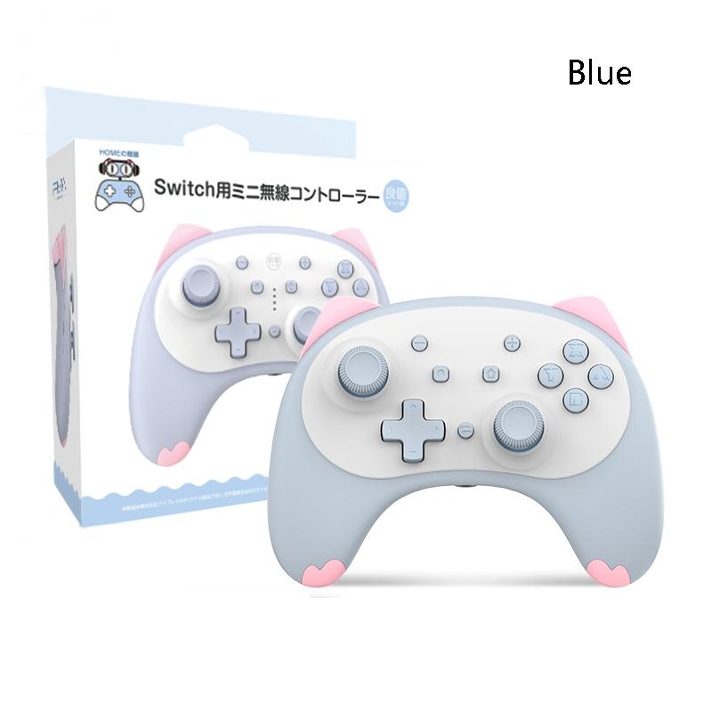 Cat Shaped Wireless Tooth Handle for Nintendo Switch - Blue
