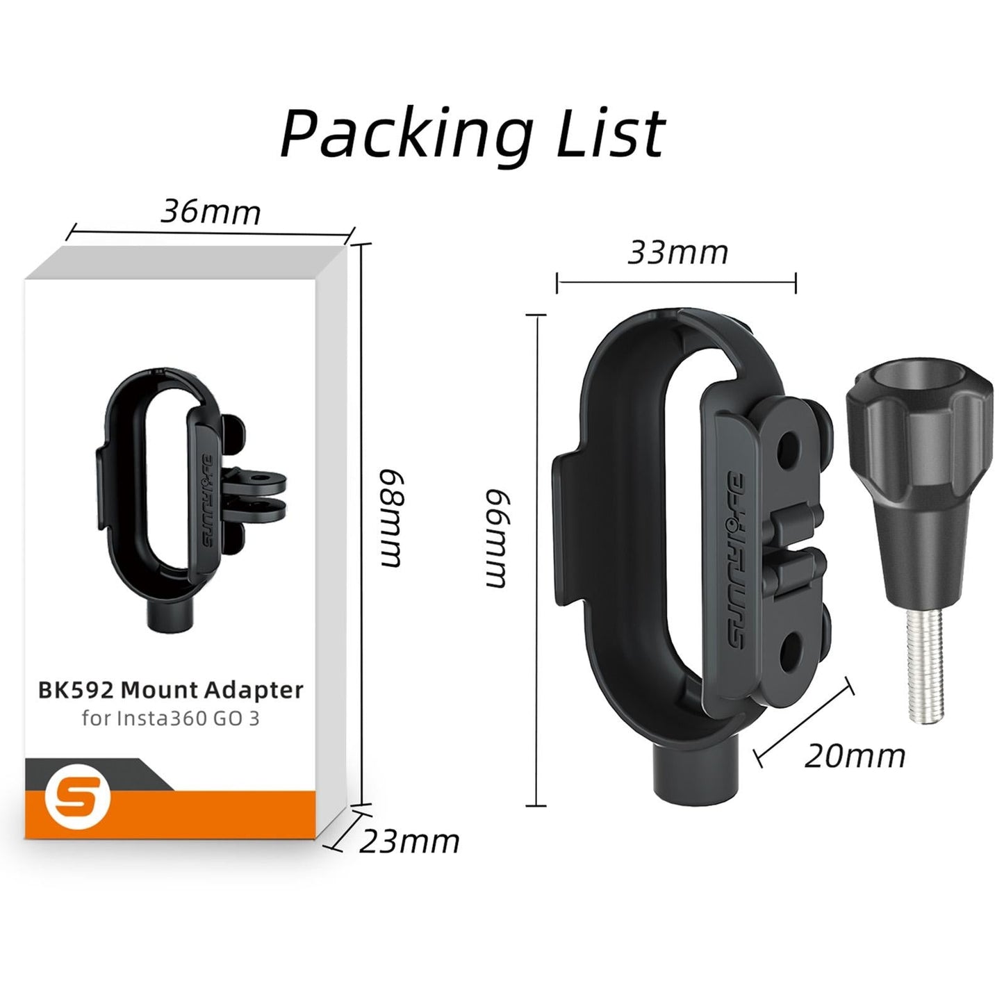 Insta360 Go 3 Protective Frame Cage Mounting Brackets Housing Case