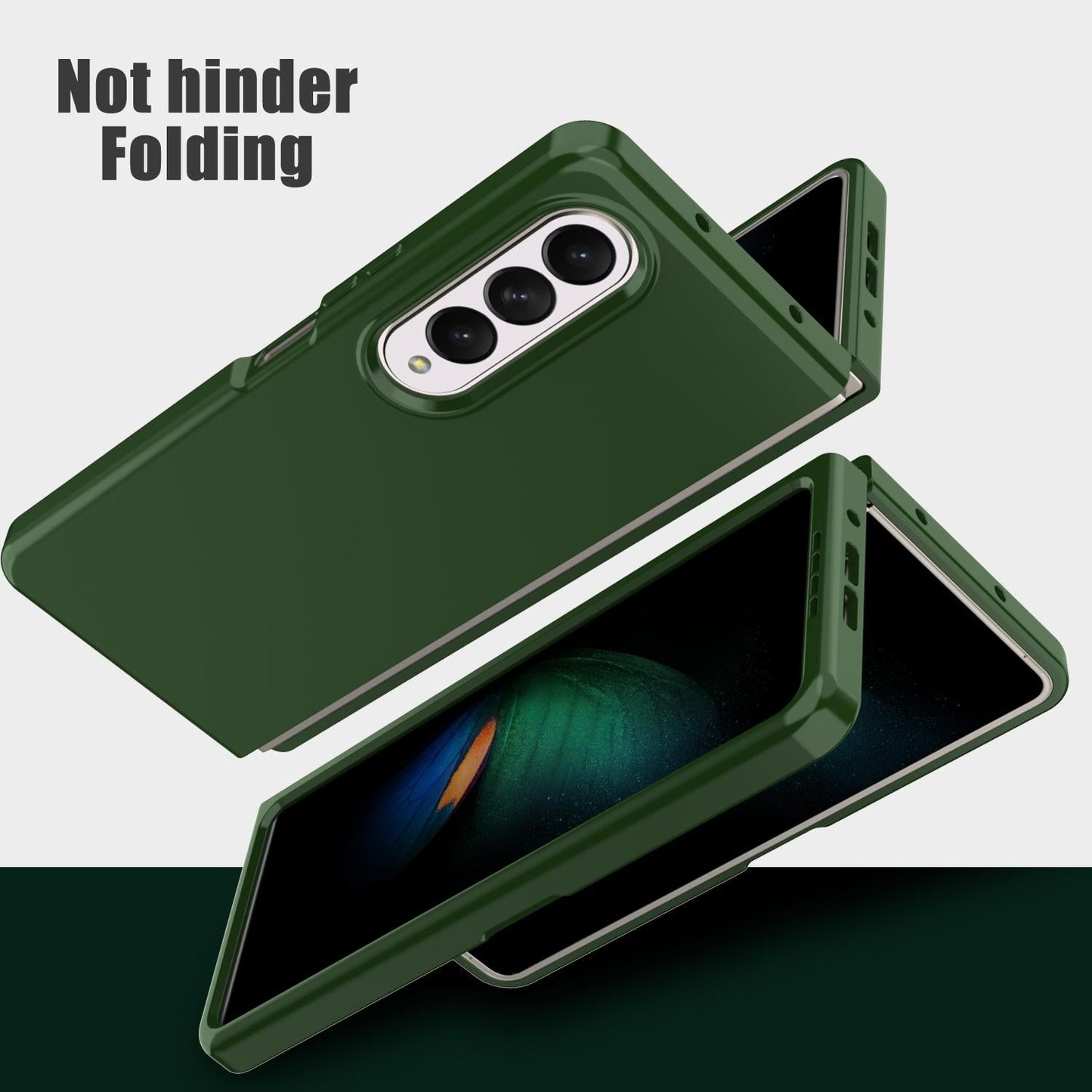 Foldable Pc Case for Samsung Galaxy z Fold 4 / 5g - Solid Colour - Wine Red