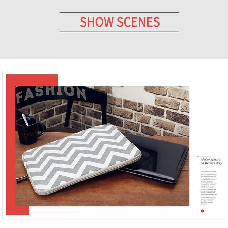 10 Wavy Pattern Notebook Liner Bag - Wavy Design - Gray