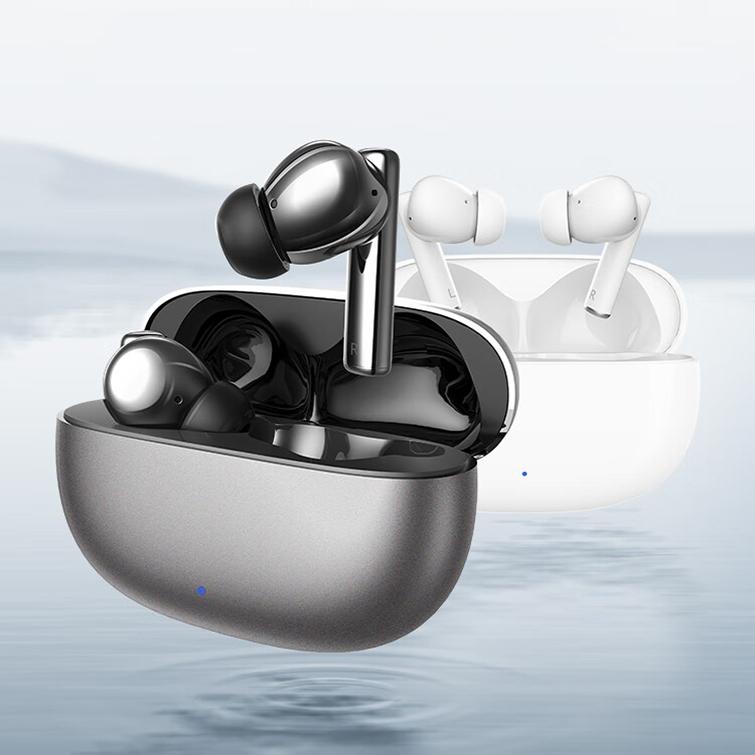 Waterproof Bluetooth Earbuds with Active Noise Reduction - Silver