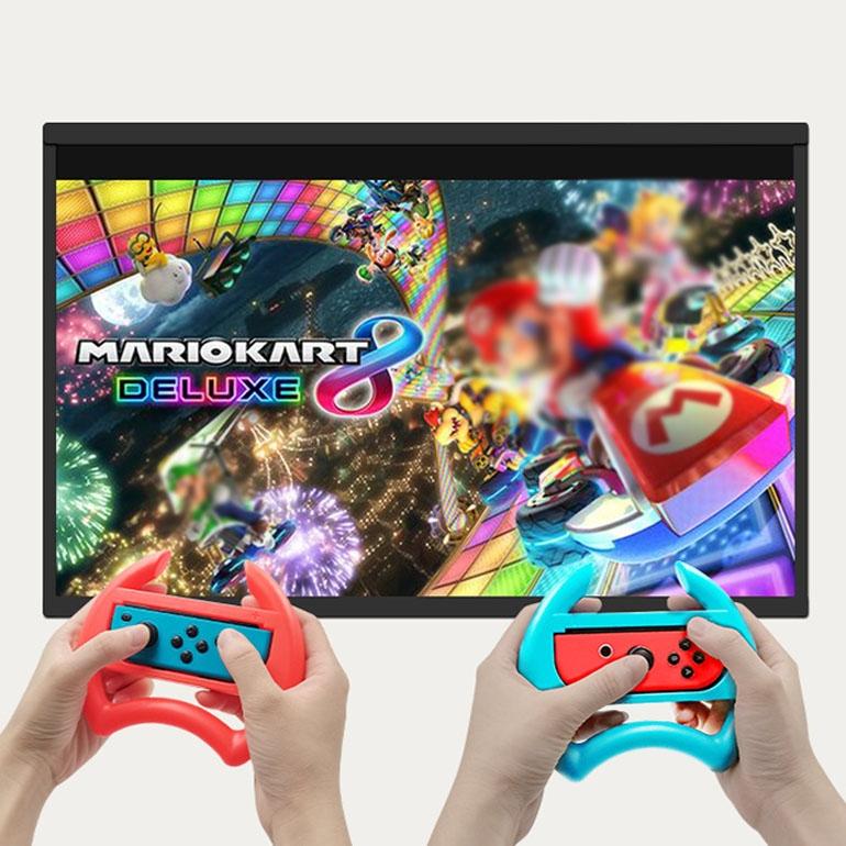 Red Nintendo Switch Steering Wheel for Gamepad