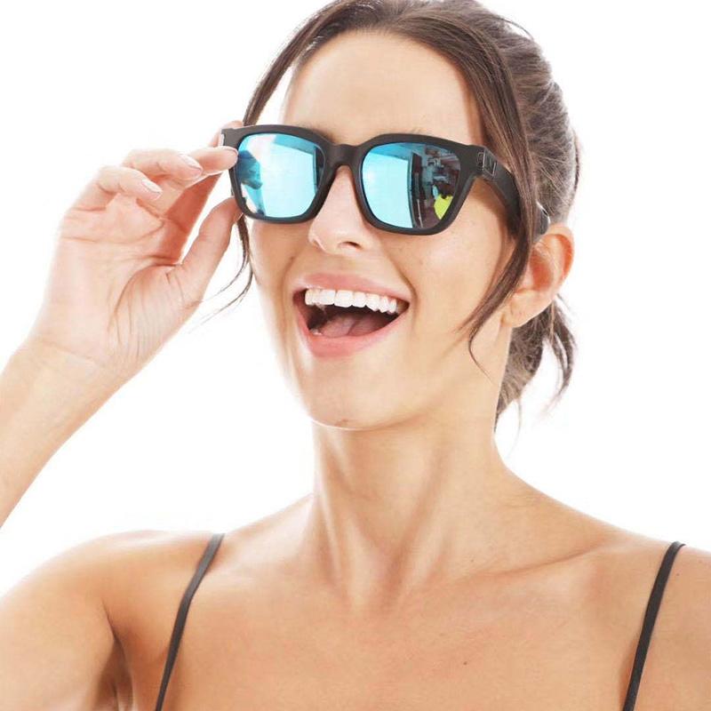 Waterproof Bluetooth Glasses Earphone - Mini Binaural Smart Call - Black Sunglasses