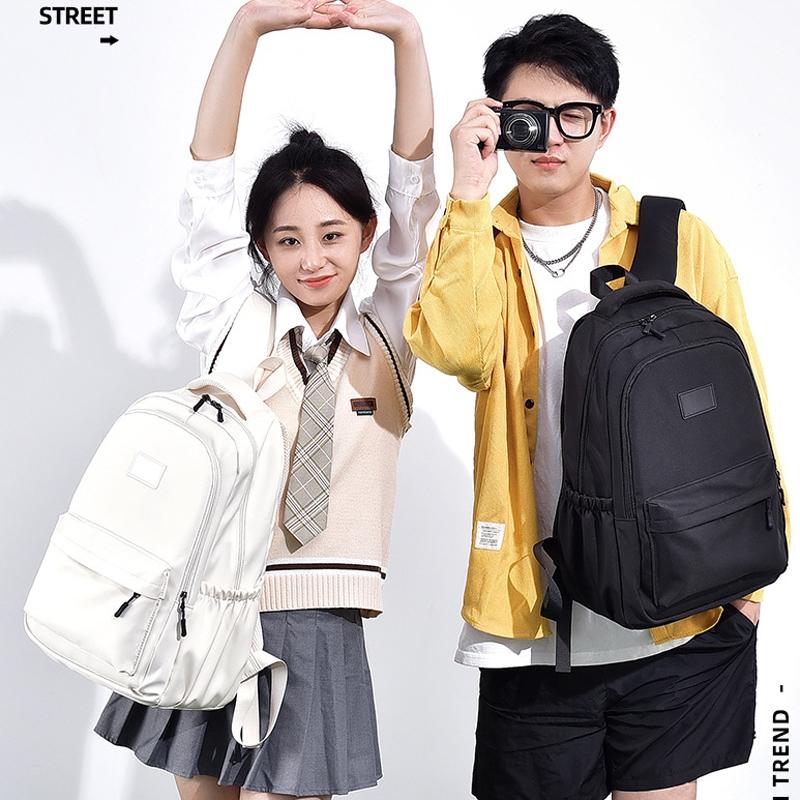 Versatile Solid Backpack For Teens & Adults - Black