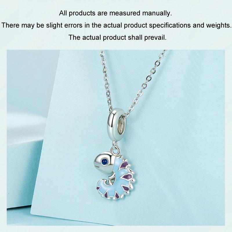 925 Sterling Silver Platinum Plated Chameleon Pendant